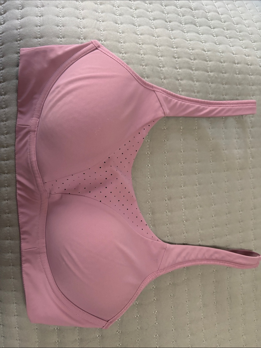 lululemon athletica Run Times Pink Perforated Wireless Sports Bra